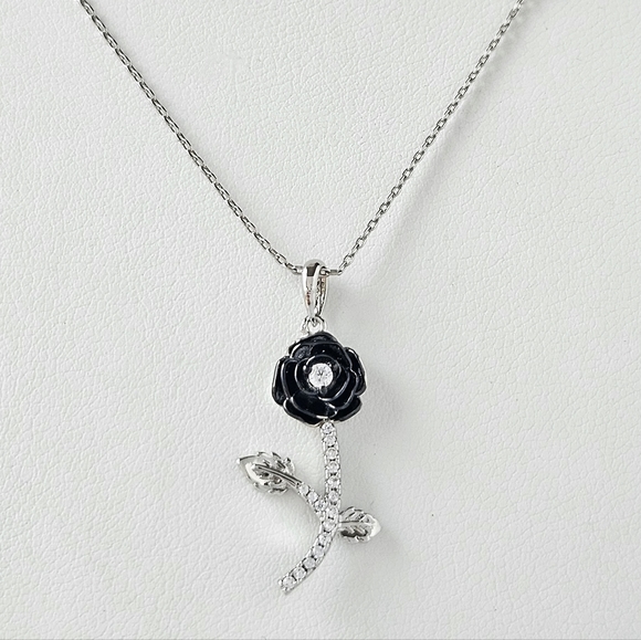 Black Rose Necklace, Charmed Aroma Black Rose Collection - Picture 3 of 5